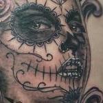 Tattoos - Black and Grey Day of the Dead Girl - 108322